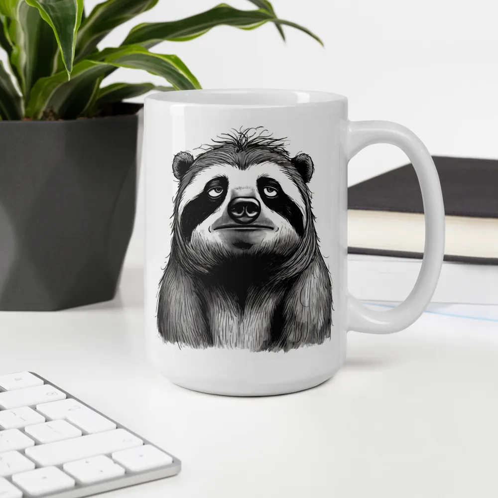 Grumpy Sloth White Mug