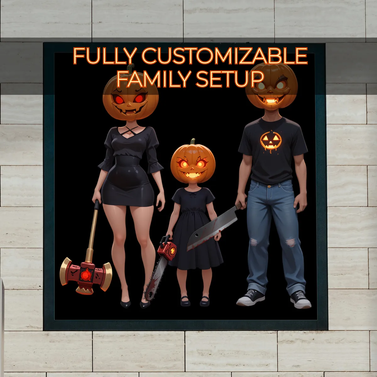 Customizable Halloween Family
